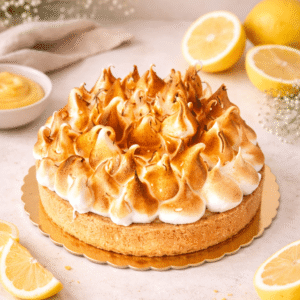 Tarta Lemon Pie artesanal con merengue suizo tostado