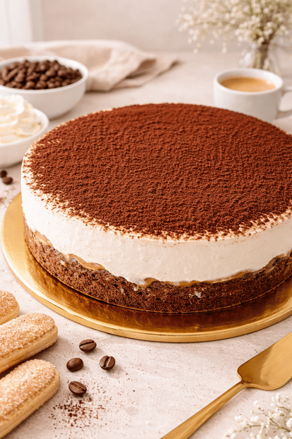 Elaborada sobre una base de brownie. La combinación de texturas suaves hará que sea una tarta ideal para cualquier mesa dulce.