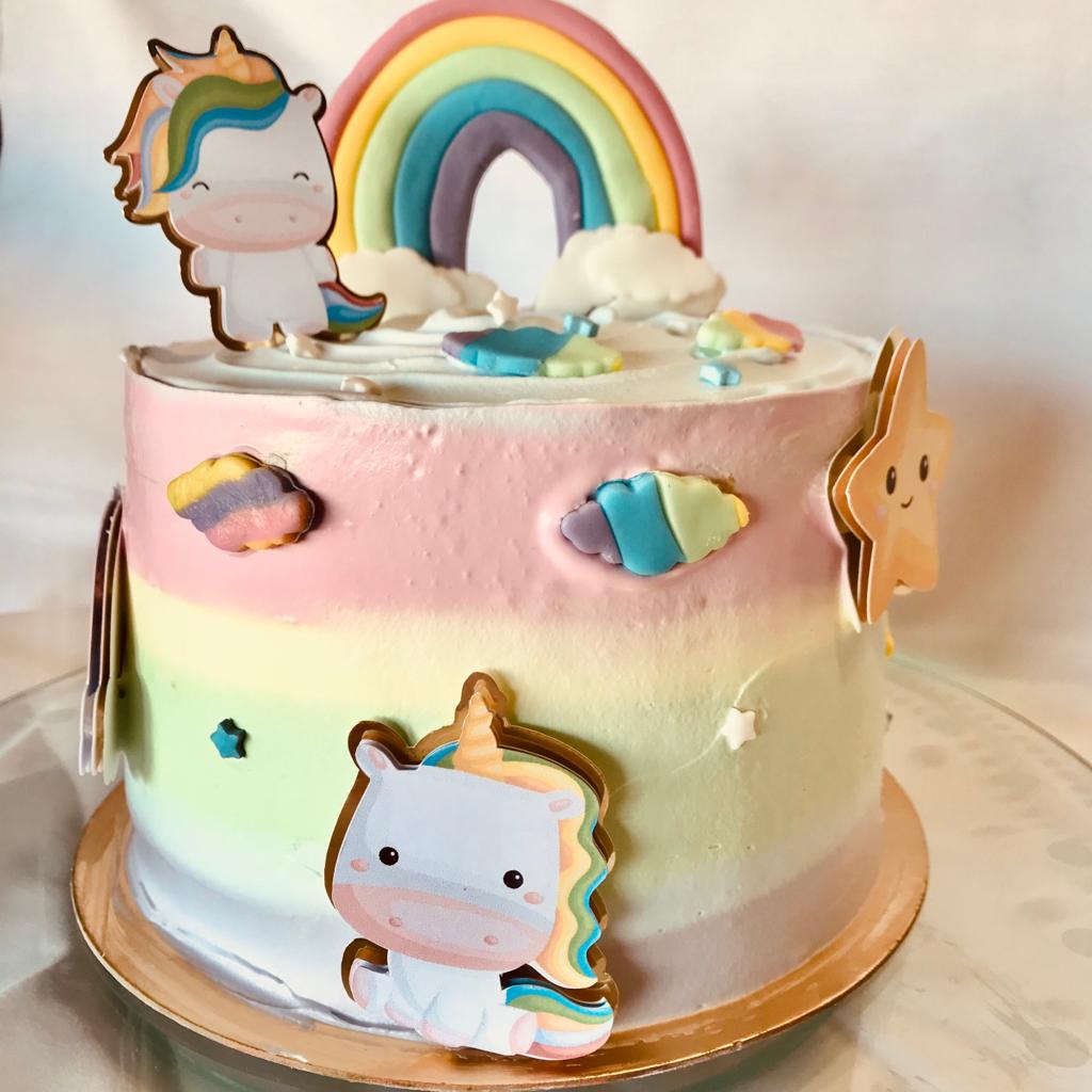 tarta de cumpleaños unicornios