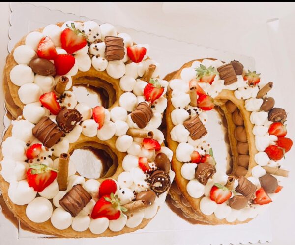 Tarta personalizada letras y números