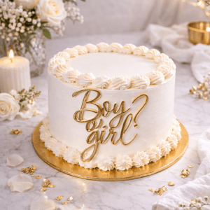 Topper Boy or Girl dorado para tarta Alicante