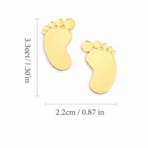 Topper huellas doradas para tarta de bautizo o baby shower Alicante