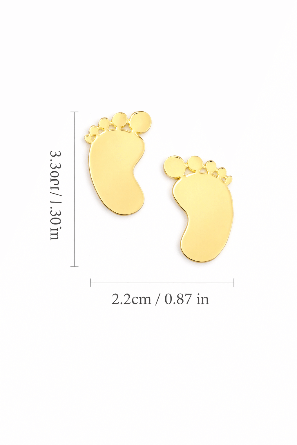 Topper huellas doradas para tarta de bautizo o baby shower Alicante