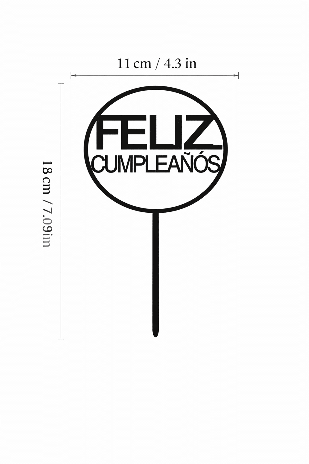 Topper Feliz Cumpleaños - Imagen 2