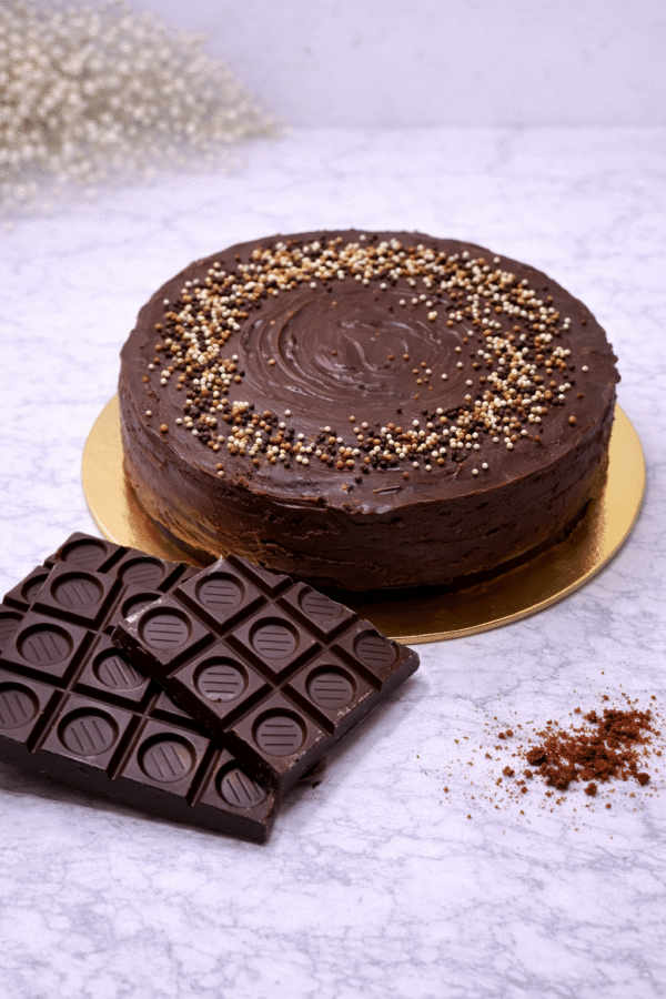 Tarta de galleta y chocolate pequeña
